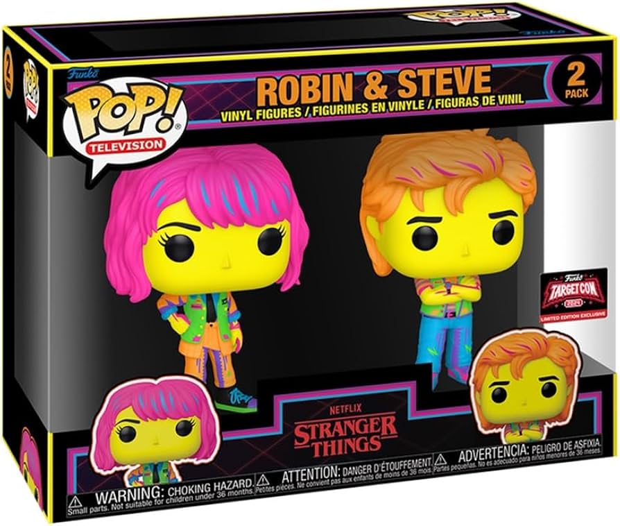 Amazon.com: Funko POP TV: Stranger Things Robin & Steve Black