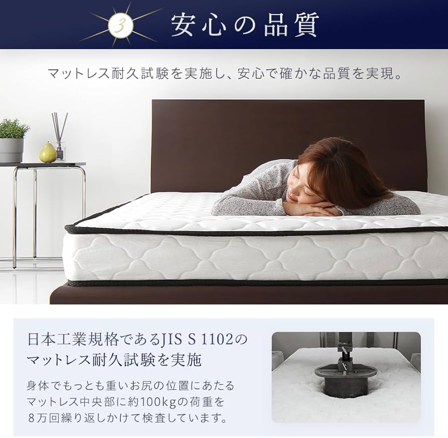 Amazon.co.jp: RASIK マットレス キングサイズ ボンネルコイル ベッド