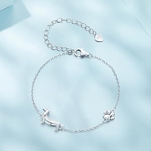 Amazon.com: WOSTU Dog Bracelet 925 Sterling Sliver Dog Bracelet