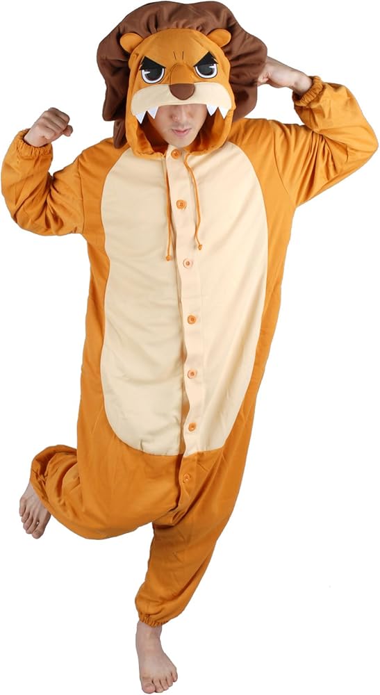 Amazon | [マムスマム] 大人用長袖着ぐるみ・ライオンキングゴールド