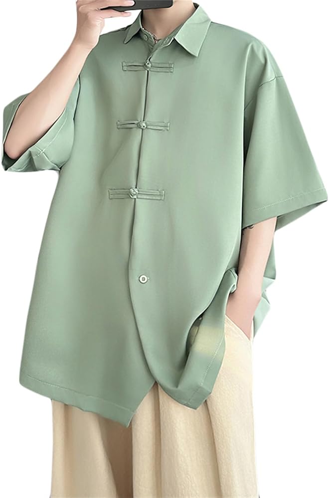 Amazon.co.jp: [YUNHEN] チャイナシャツ メンズ アイスシルク
