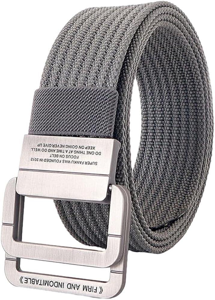 Amazon | [WISSPKYO] 丈夫なダブル D リングベルト、あらゆる機会に