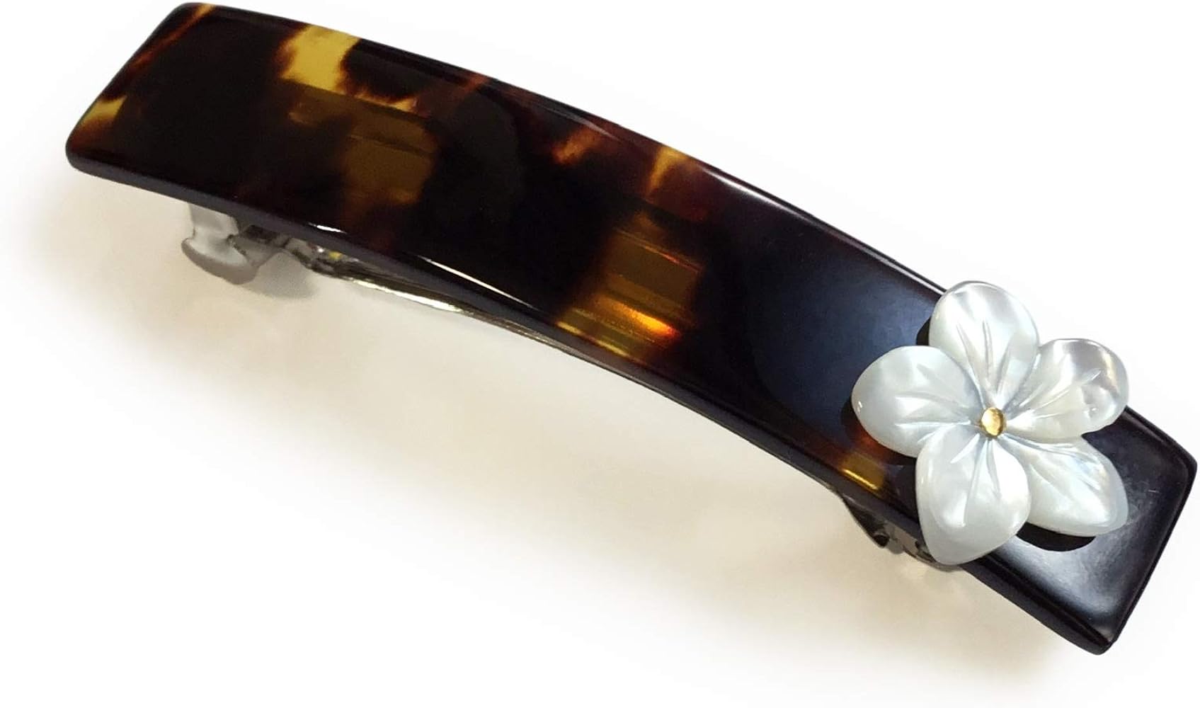 Amazon | 天然工房 べっこう屋さん 本べっ甲 バレッタ 髪留め バラフ