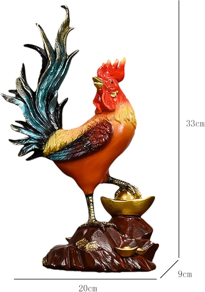 Amazon.co.jp: 干支酉(とり)置物銅製金鶏招き物商業興隆縁起物開運金運