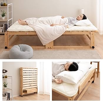 Amazon.co.jp: エムール すのこベッド 折りたたみ 日本製 折りたたみ