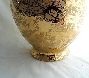 Amazon.co.jp: ナルミ金彩ゴールド花瓶壺フラワーベース全長24cm