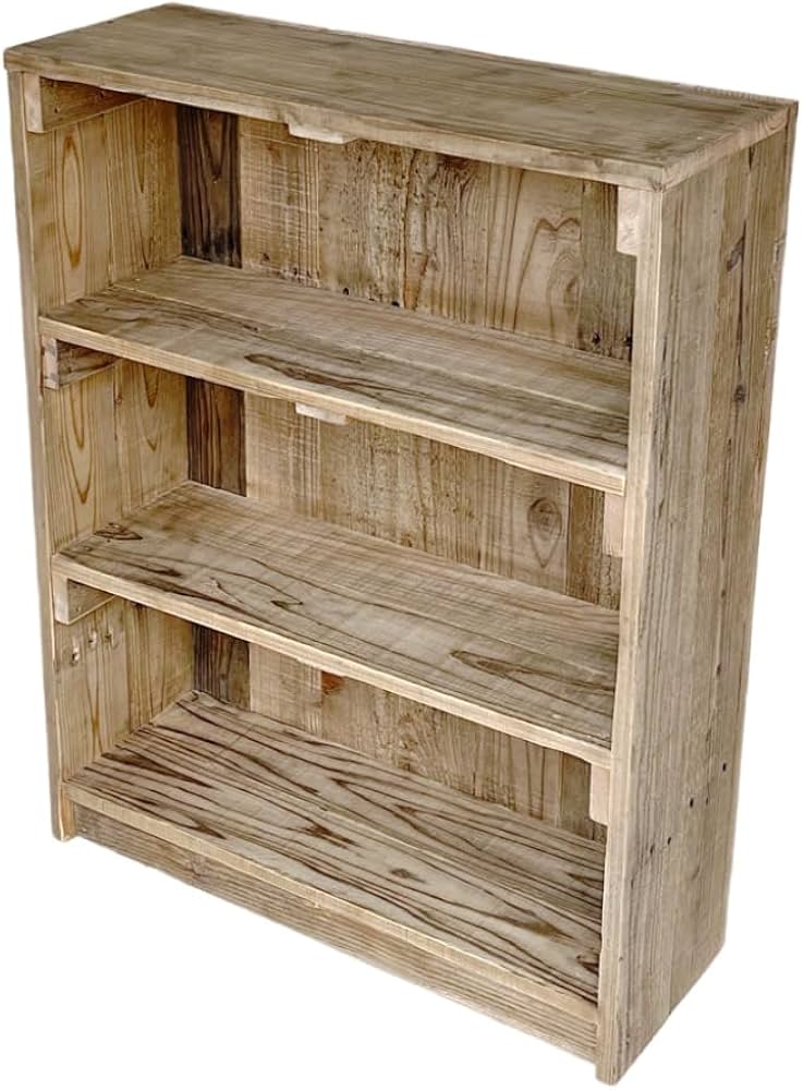 Amazon｜リサイクルウッド 背板付きシェルフ 収納シェルフ