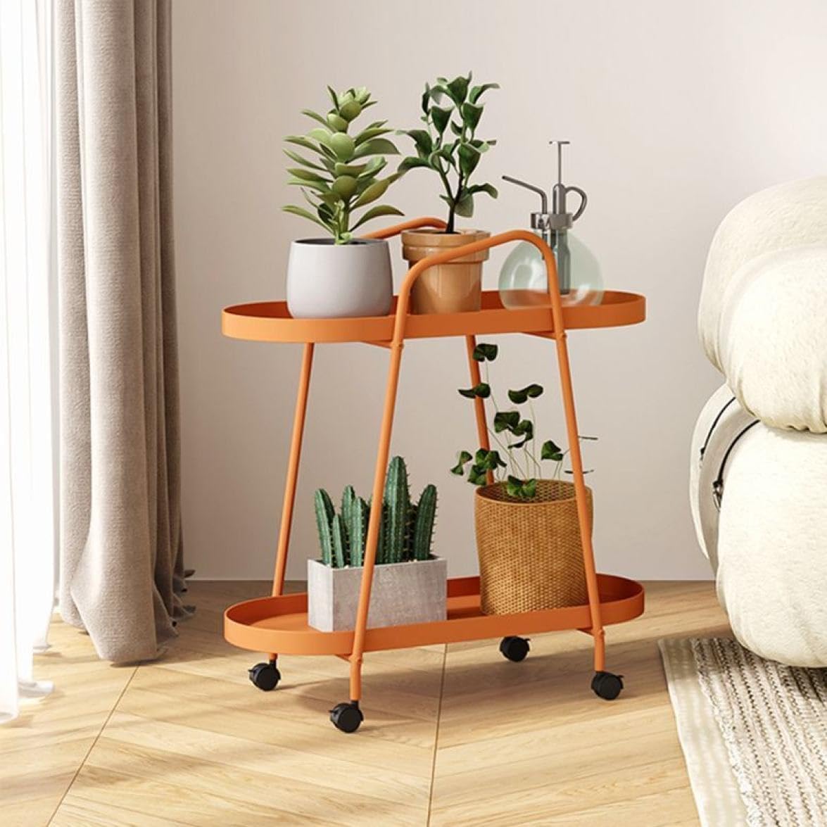 Amazon | フラワースタンド アイアン おしゃれ 移動 収納ワゴン