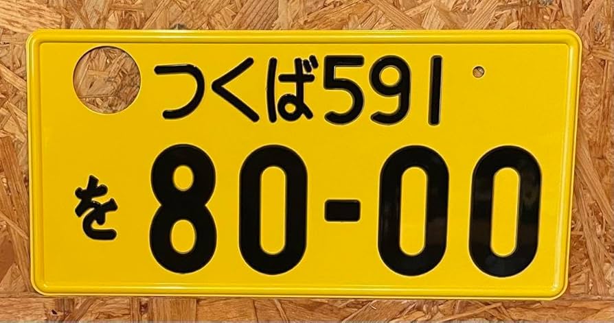 Amazon.co.jp: 字光式つくば8000ナンバープレート : おもちゃ