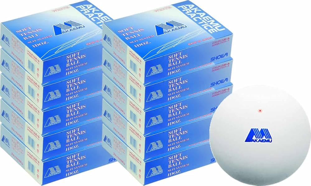 Amazon | アカエム ソフトテニスボール 練習球 10ダース 軟式テニス