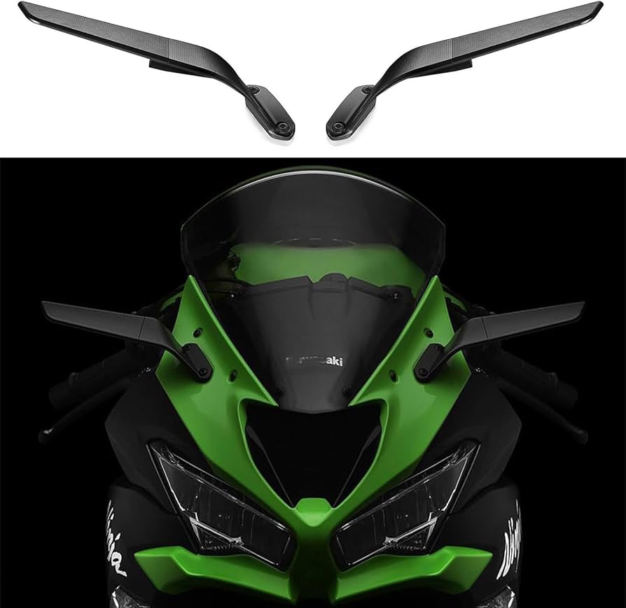 Amazon | バイク用 ミラー「ステルス」翼型 対応車種 カワサキ ZX-6R