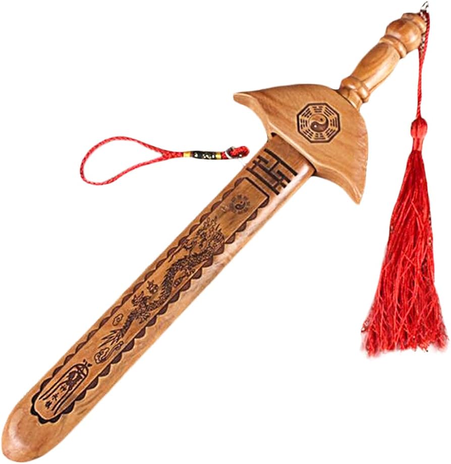 Amazon.co.jp: 本場中国 風水 桃木剣 魔よけ 七星剣 刀剣 邪気 払い