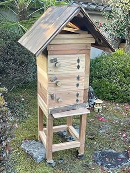 Amazon.co.jp: 日本みつばち用 飼育箱 重箱式巣箱 板厚35mm 観察窓3窓