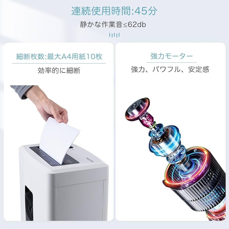 Amazon.co.jp: Gulcircle シュレッダー 電動 家庭用 静音: 業務用