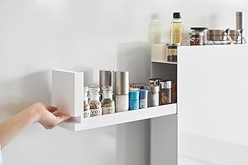 Amazon｜山崎 tower 隠せる調味ラック 2段 ホワイト 4334 キッチン収納