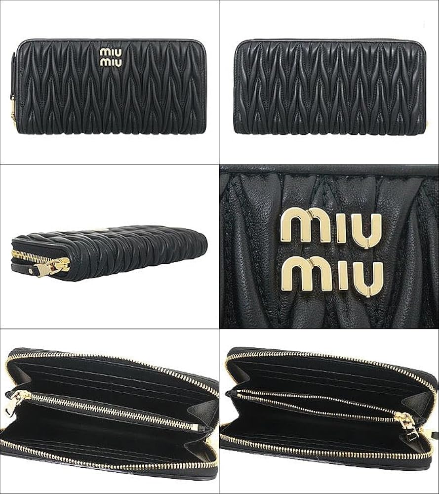 Amazon | [ミュウミュウ] 財布(長財布) 5ML506 2FPP ネロ マテラッセ