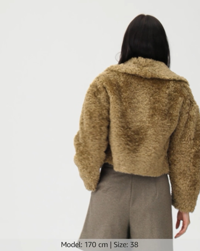 Amazon | [ヘルノ] JACKET 【公式】 カーリーエコファー ショート