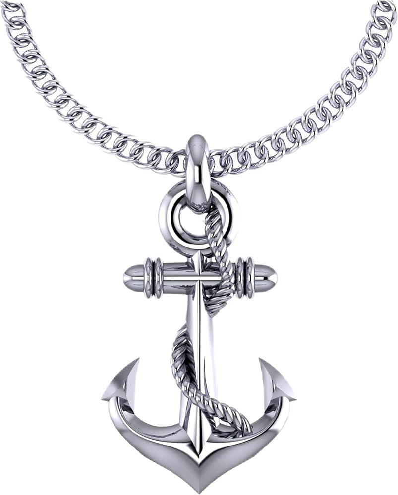 Amazon.com: Belinda Jewelz - Anchor Necklace, 20” Anchor Necklace