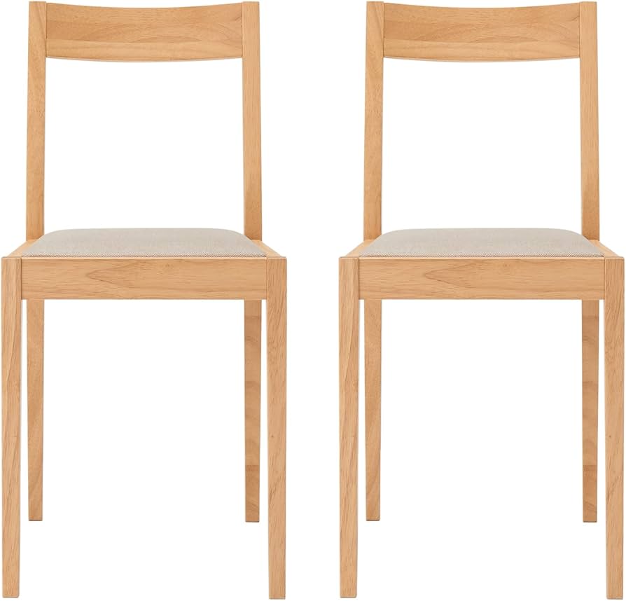 Amazon｜MUJI 無印良品 木製チェア ナチュラル 幅38×奥行48.5×高さ79cm