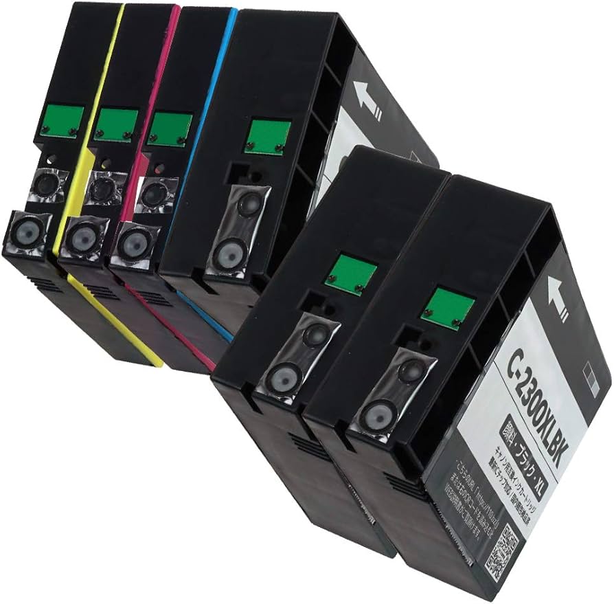 Amazon.co.jp: PGI-2300XL 【 顔料 4色 +BK2本 合計6本 大容量 】 対応