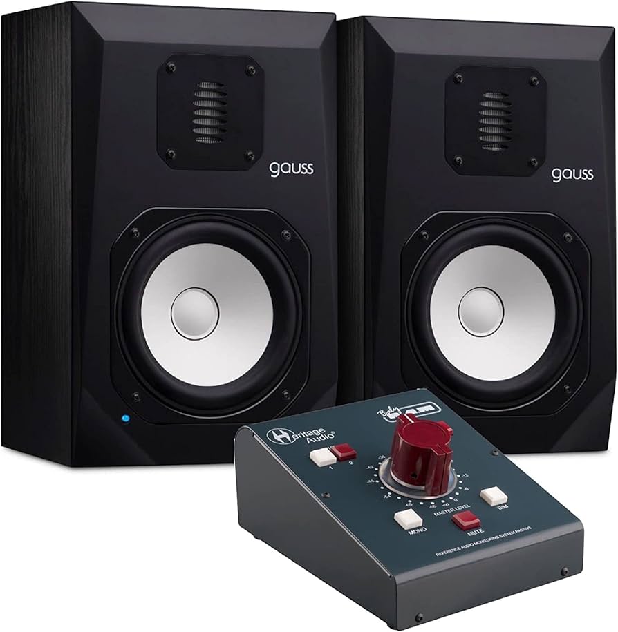 Amazon.com: Gauss 7 Active Studio Monitor Pair w/Heritage Audio