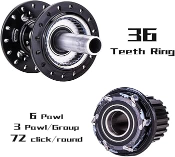 Amazon.com : ZTTO MTB 6 Pawls Disc Brake Hub 32 Holes P3 VS DT 370