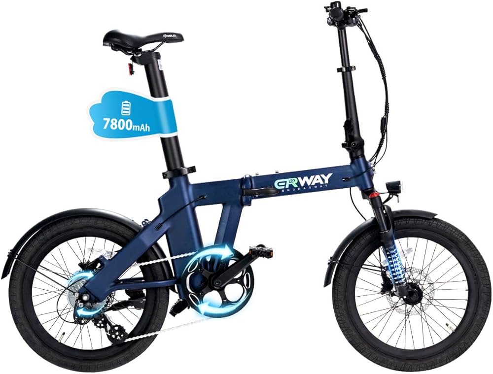 Amazon | ERWAY 電動自動車 電動アシスト自転車 折りたたみ自転車 20