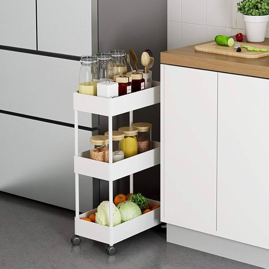 Amazon.co.jp: AKEMI キッチンワゴン キャスター付き キッチンラック