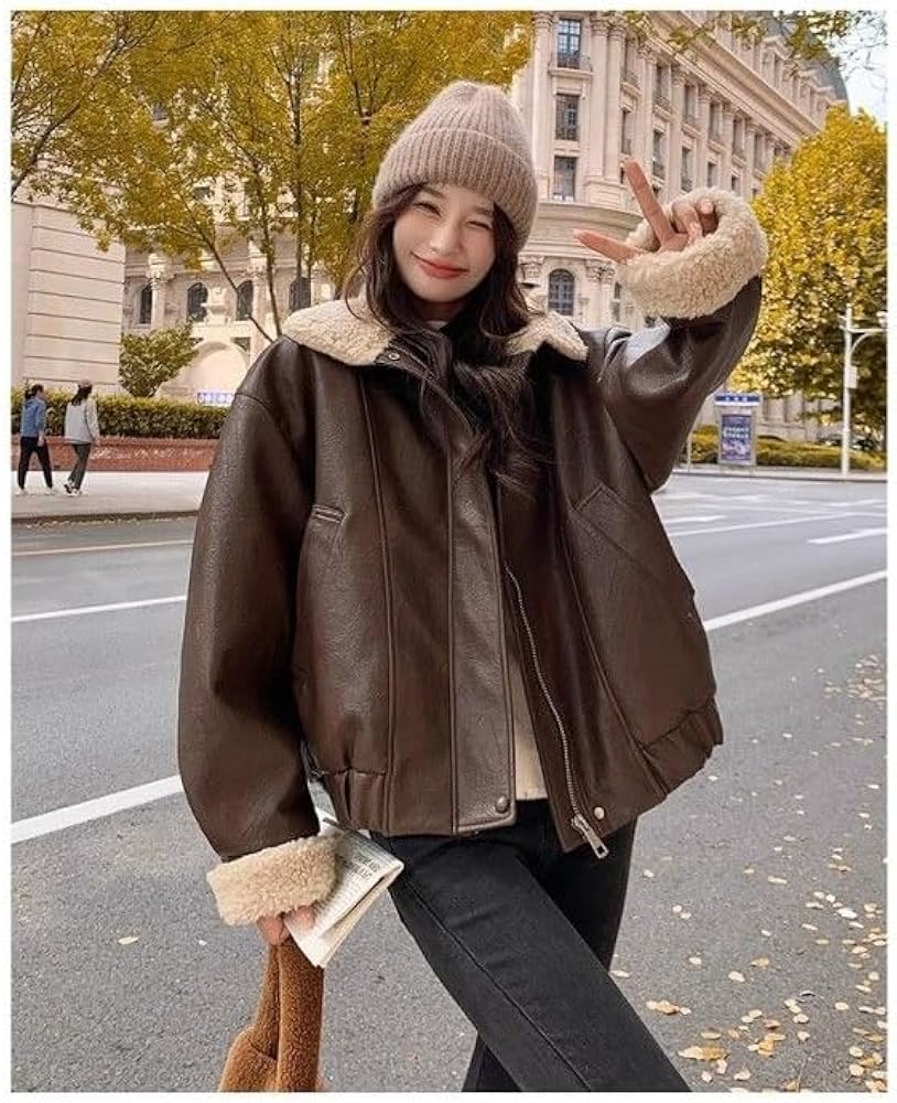 Amazon | [zimumoda] フェイクレザー レディース ヴィンテージライク