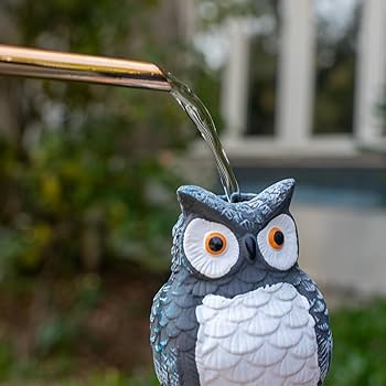 Amazon | Hortican フクロウ型自己散水杭 4個セット 粘土滴灌漑