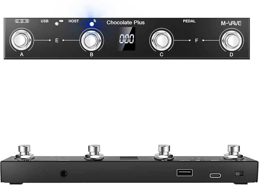 Amazon.com: M-VAVE Chocolate Plus Wireless MIDI Foot Controller 4