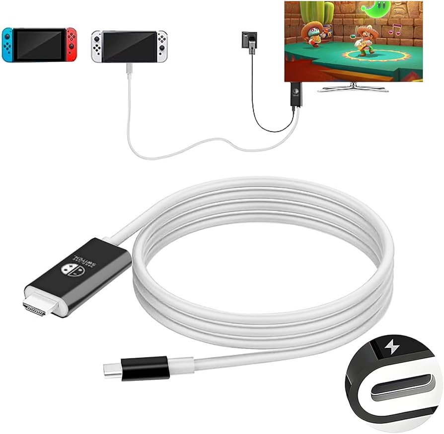 Amazon | Feronia switchドック switch ドック純正 テレビ接続ケーブル