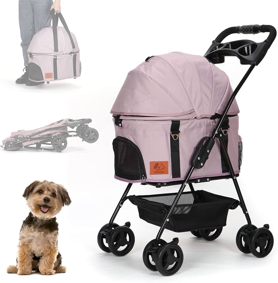 Amazon.co.jp: Aikenn分離式 ペットカート 4輪360°回転 折りたたみ 犬