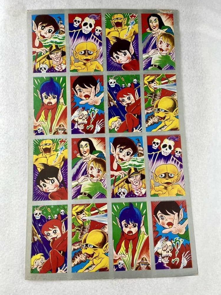 Amazon | 昭和 レトロ 妖怪人間 ベム 未裁断 1シート 16枚分 角メンコ