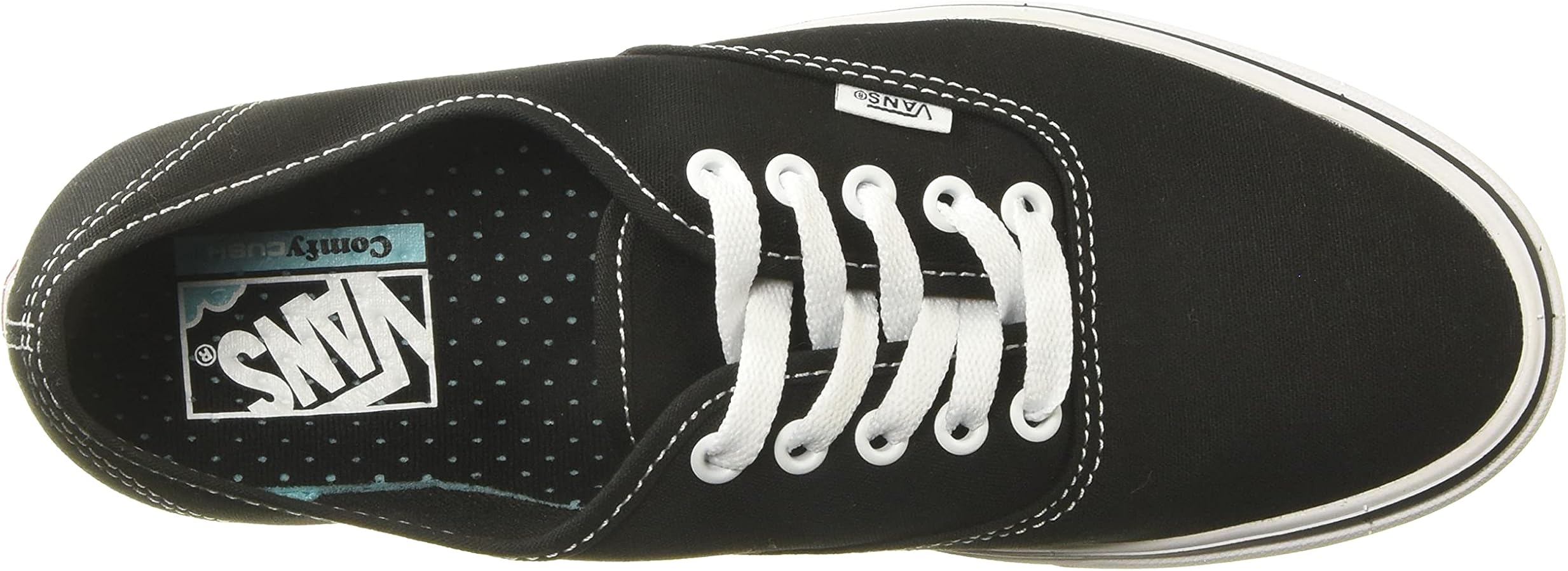 Amazon.com | Vans Authentic ComfyCush (Classic) Black/True White