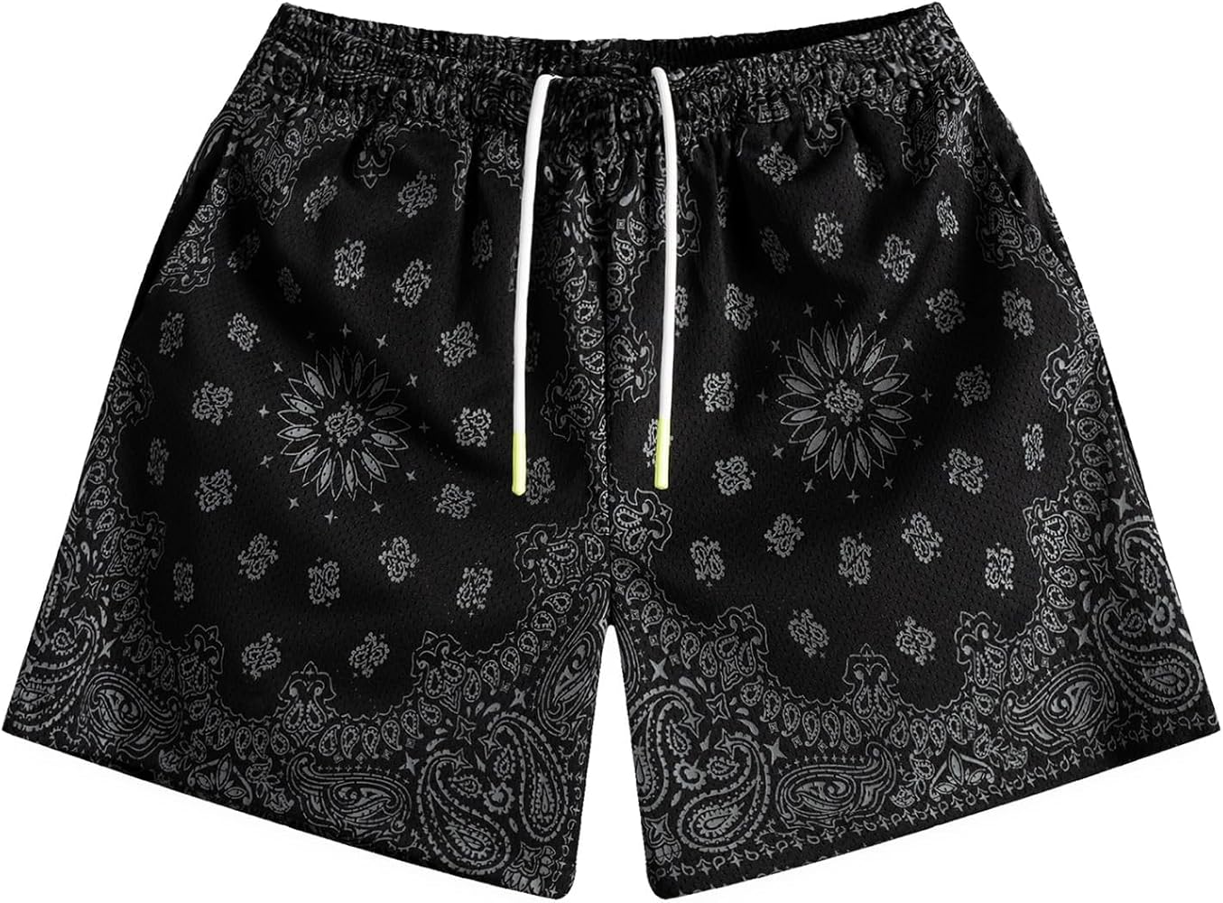 MECH-ENG Men's Paisley Shorts Graphic Print Casual Bandana Retro