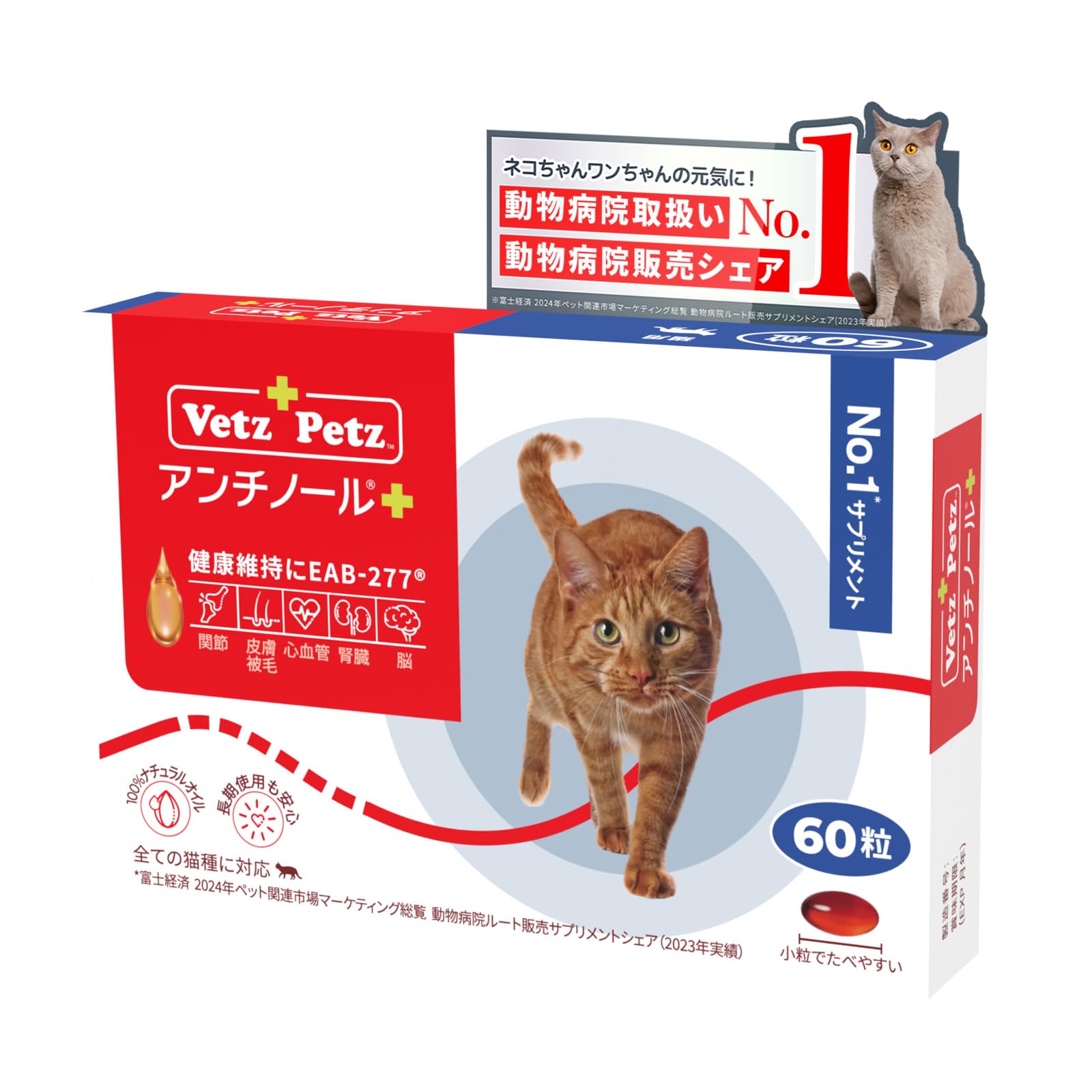 Amazon | 【動物病院推奨】【公式】アンチノール プラス 猫 サプリ