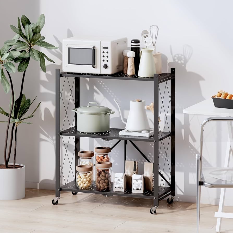 Amazon｜ANDWINT スチールラック メタルラック 幅70 ブラック 3段 完成