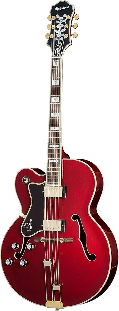 Amazon.com: Epiphone Broadway Archtop Hollowbody, Lefty Wine Red