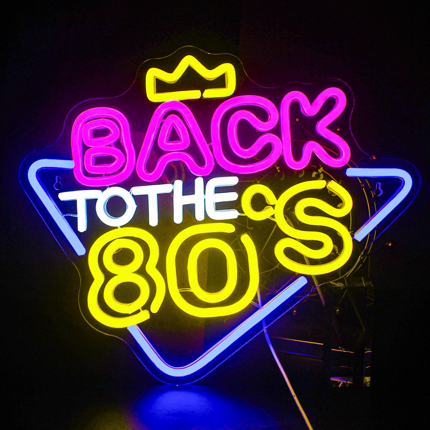 Amazon.co.jp: Looklight Back To The 80'sネオンサイン、USB電源LED
