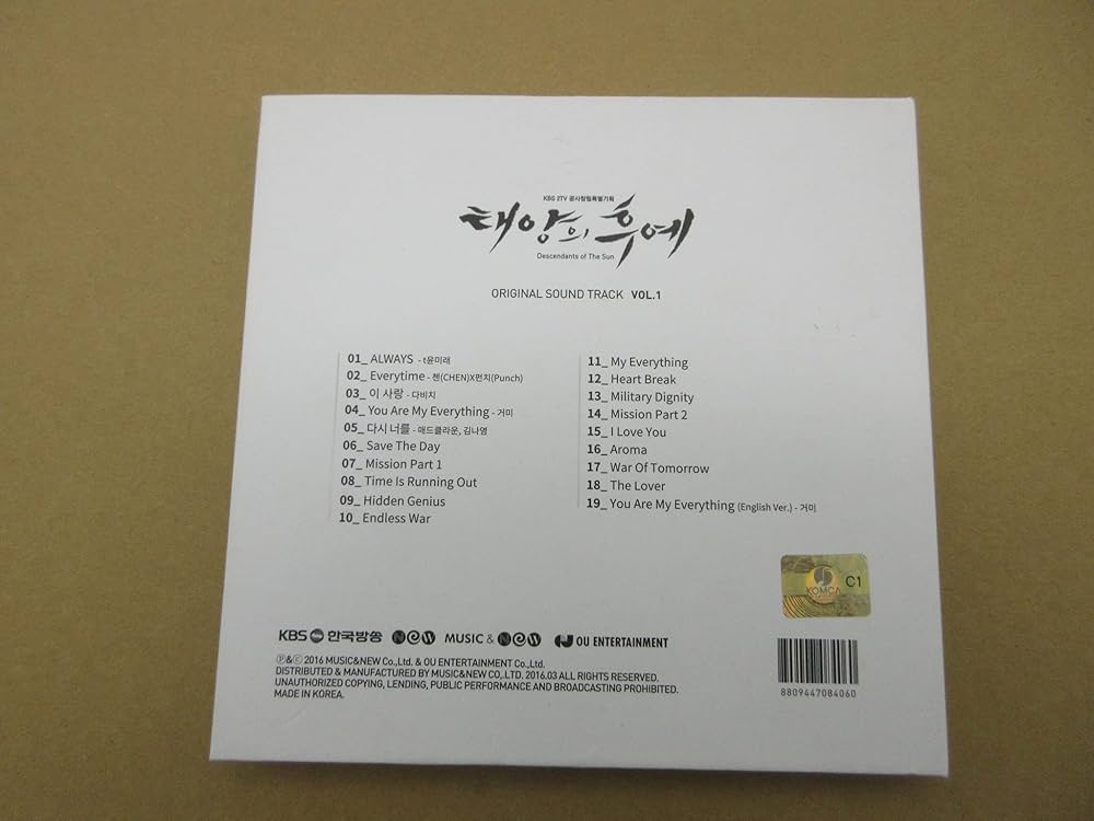 Amazon.co.jp: 太陽の末裔 OST Vol.1 (KBS TVドラマ) (韓国盤