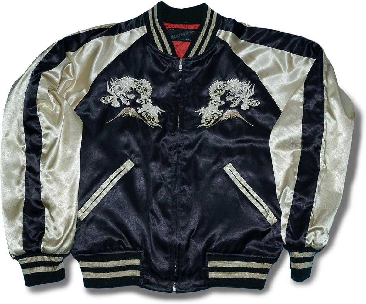 Amazon.co.jp: [星姫] 【Hoshihime 和柄 総刺繍スカジャン （華龍