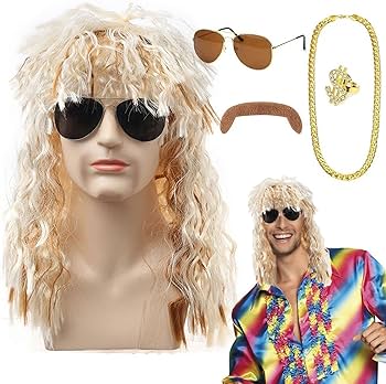 Amazon.co.jp: 男性用 80 年代ウィッグ、80 年代ディスコウィッグ | 80