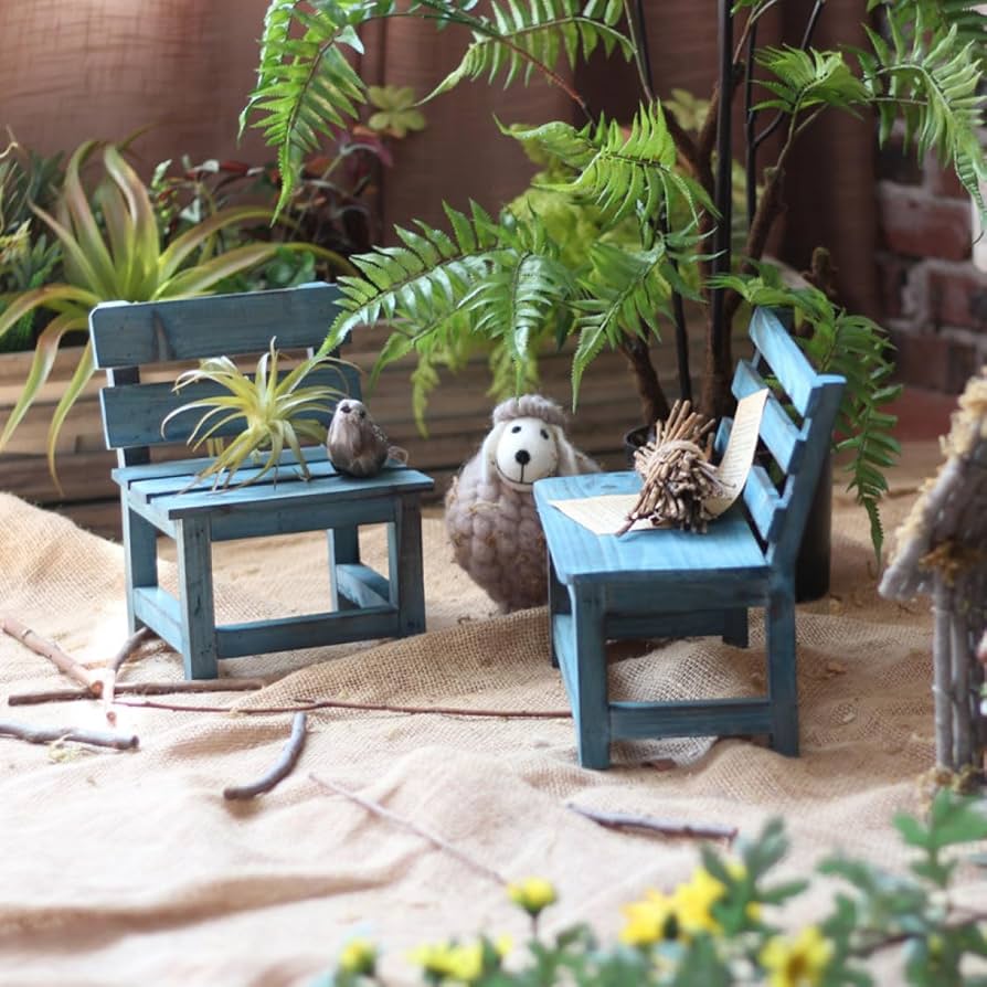 Amazon｜[GZGZ] 木製 ブルー ウッド ドールチェアー イス 椅子 いす