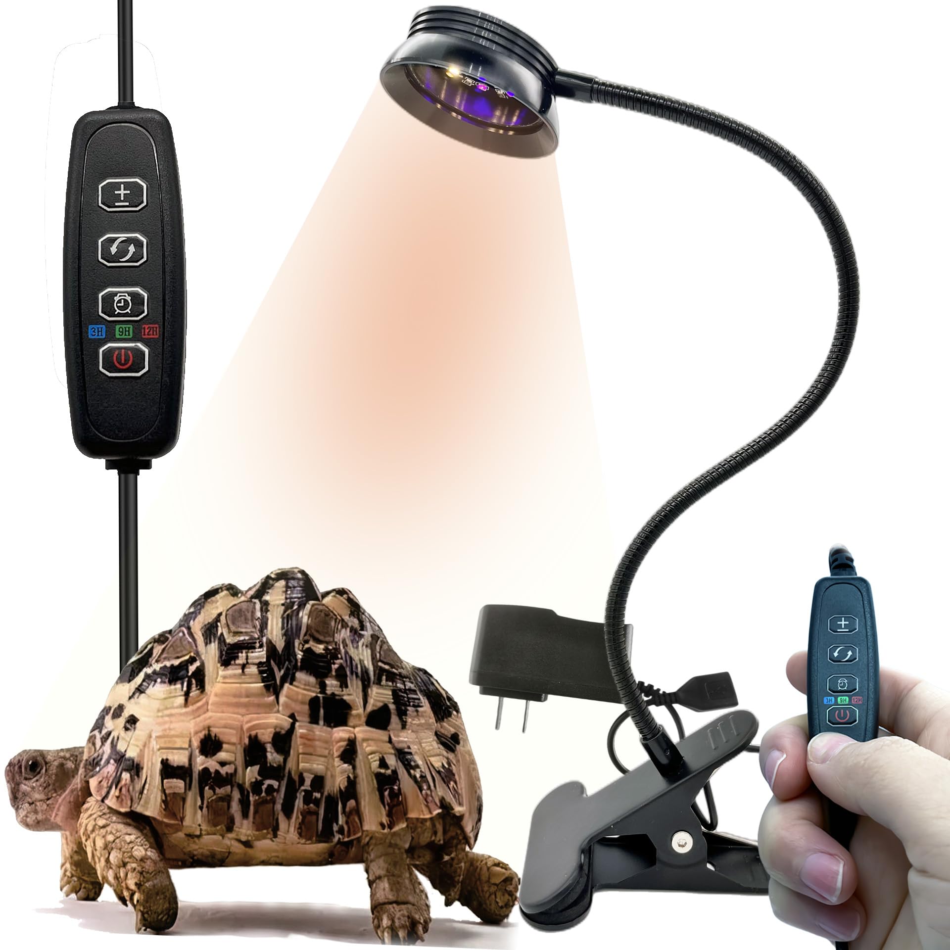 Amazon.co.jp: ANJOJOA 爬虫類 紫外線ライト LED UVB 亀ライト 光量