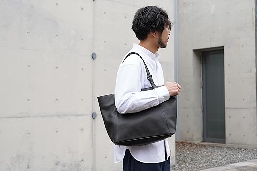 Amazon | [FETIA] フェティア SHRINK LEATHER HORIZONTAL TOTE BAG