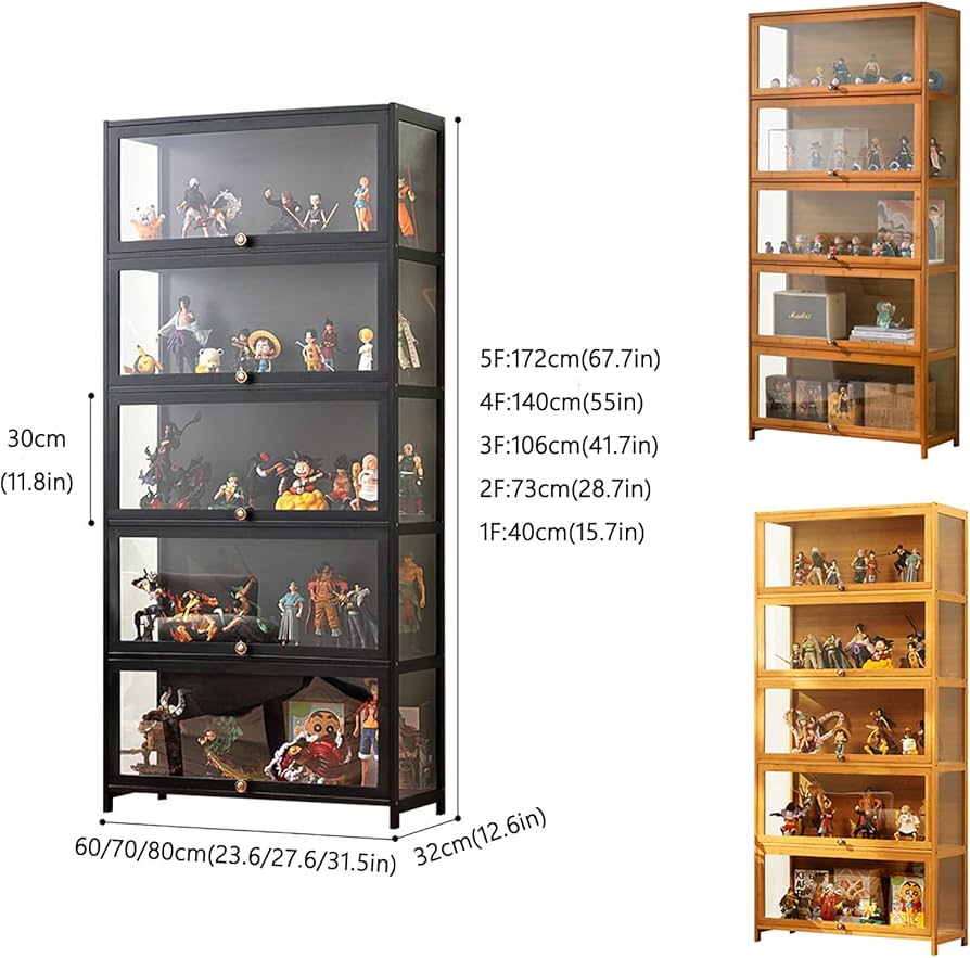 Amazon.co.jp: Pounjsd ガラスケース ショーケース フィギュアケース