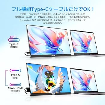 Amazon.co.jp: 【2025品質強化】モバイルモニター 15.6インチ