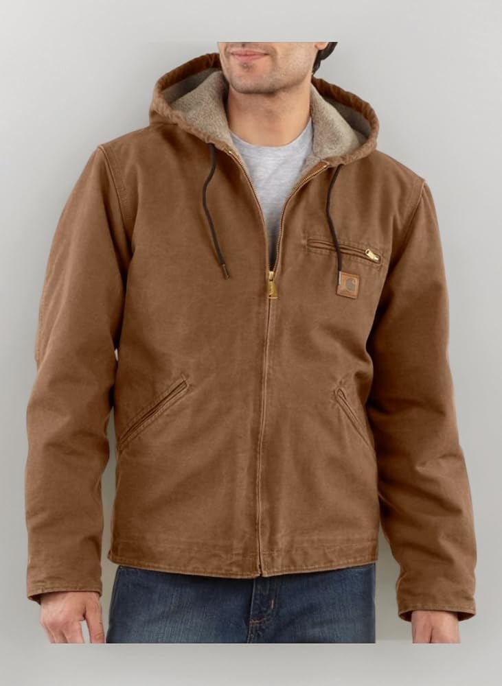 Carhartt Men's Big & Tall Sherpa Lined Sandstone Sierra Jacket