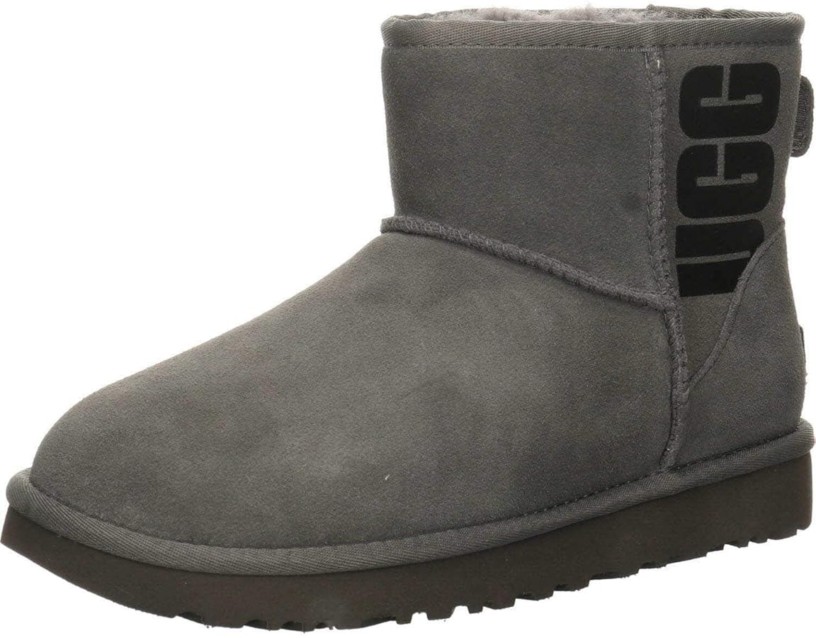 Amazon.com | UGG Women's Classic Mini Rubber Logo Fashion Boot